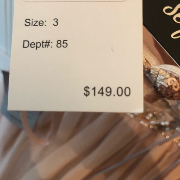 Sequin hearts rose gold/blush prom dress - Picture 7 of 7